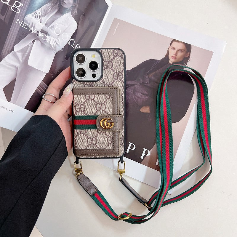 GG Card Bag Crossbody iPhone Case - Bestocase