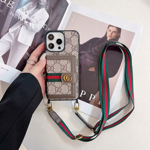 GG Card Bag Crossbody iPhone Case - Bestocase