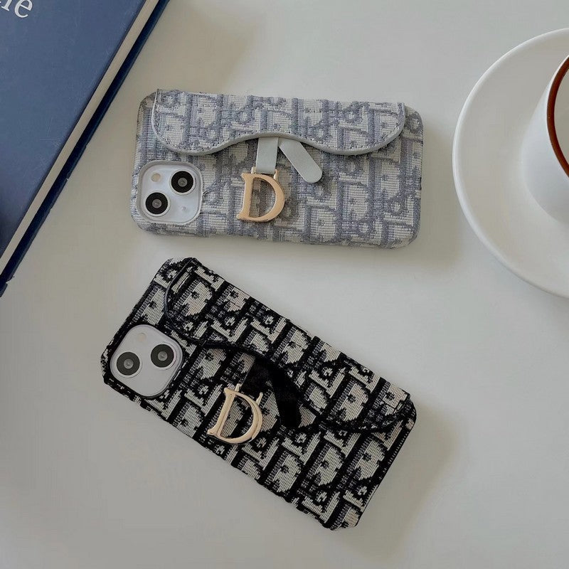 CD Black & Grey Fabric iPhone Case - Bestocase