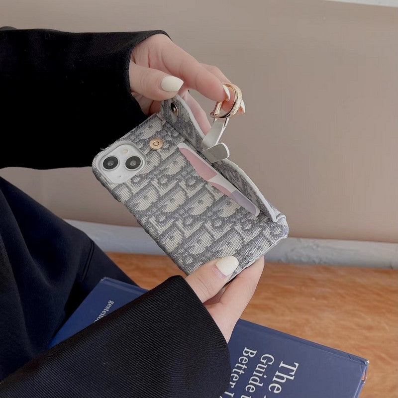 CD Black & Grey Fabric iPhone Case - Bestocase