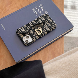 CD Black & Grey Fabric iPhone Case - Bestocase