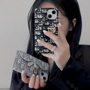 CD Black & Grey Fabric iPhone Case - Bestocase