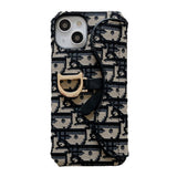 CD Black & Grey Fabric iPhone Case - Bestocase
