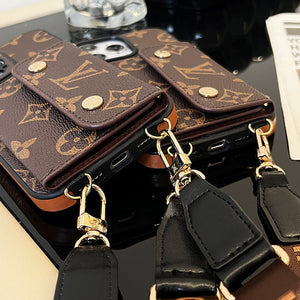 Lou Card Bag Chain Brown iPhone Case - Bestocase