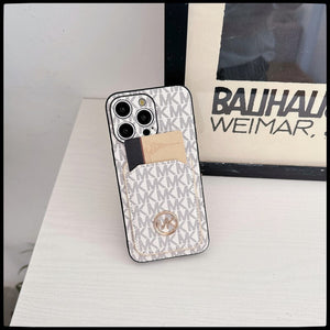 MK Card Bag Gold Logo iPhone Case - Bestocase