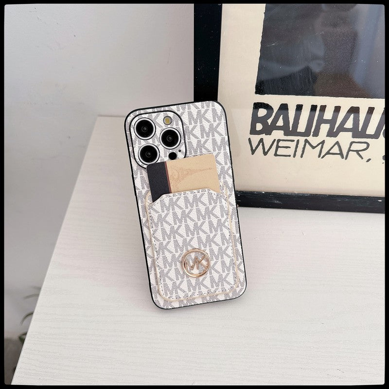 MK Card Bag Gold Logo iPhone Case - Bestocase
