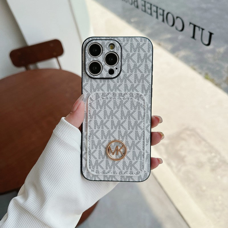 MK Card Bag Gold Logo iPhone Case - Bestocase