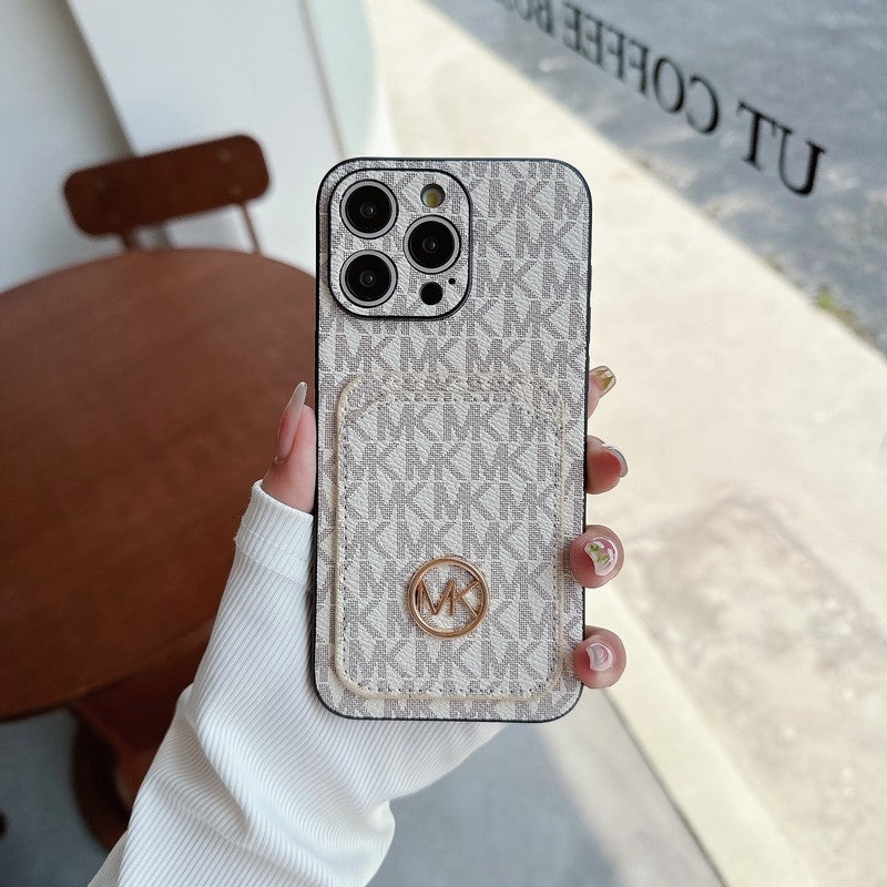 MK Card Bag Gold Logo iPhone Case - Bestocase