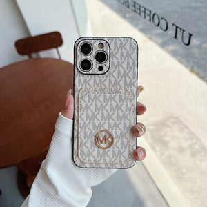 MK Card Bag Gold Logo iPhone Case - Bestocase
