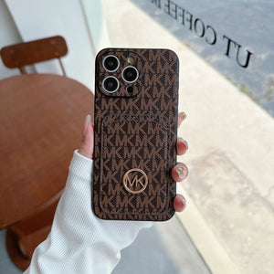 MK Card Bag Gold Logo iPhone Case - Bestocase