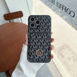 MK Card Bag Gold Logo iPhone Case - Bestocase