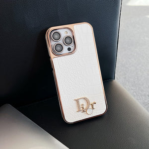 CD Diamond Logo Rose Gold iPhone Case - Bestocase