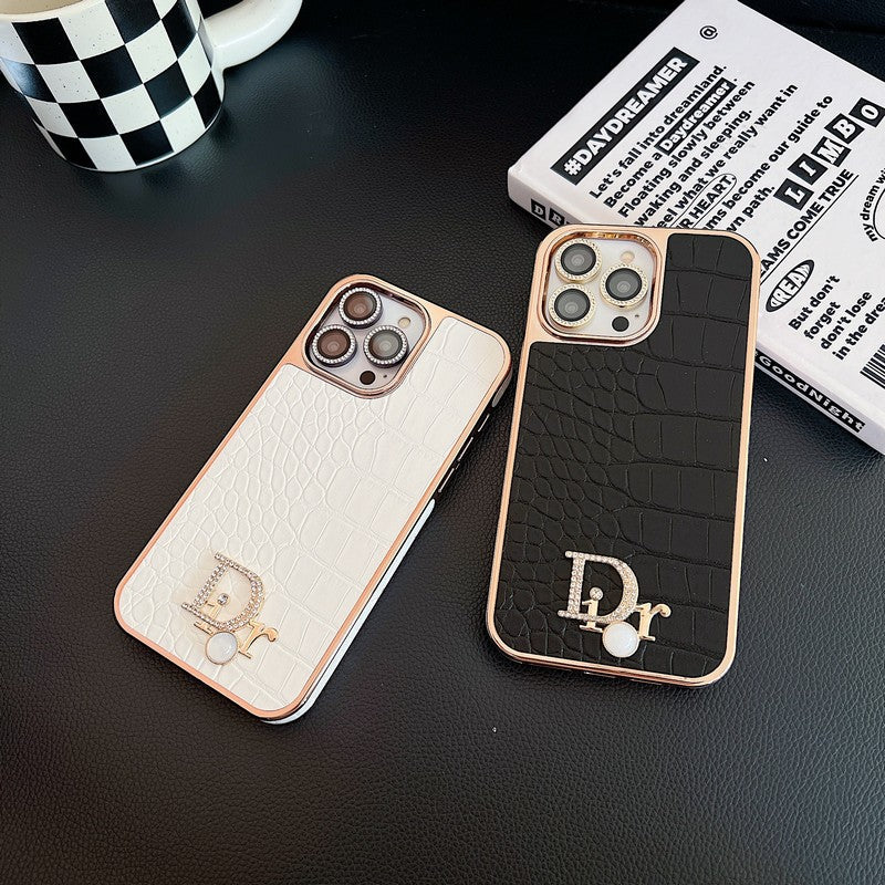 CD Diamond Logo Rose Gold iPhone Case - Bestocase