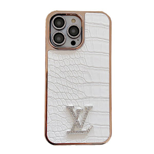 Lou Diamond Logo Rose Gold iPhone Case - Bestocase