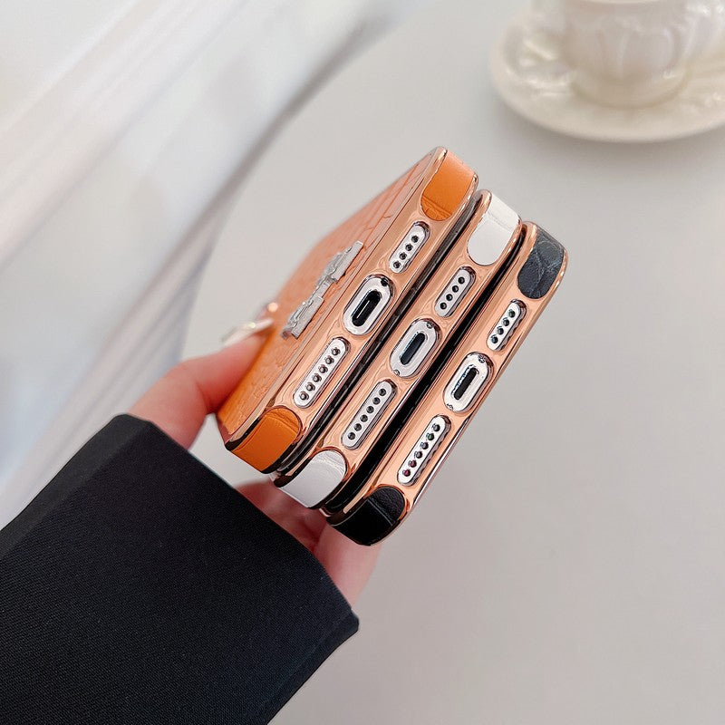 Herm Diamond Logo Rose Gold iPhone Case - Bestocase