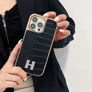 Herm Diamond Logo Rose Gold iPhone Case - Bestocase