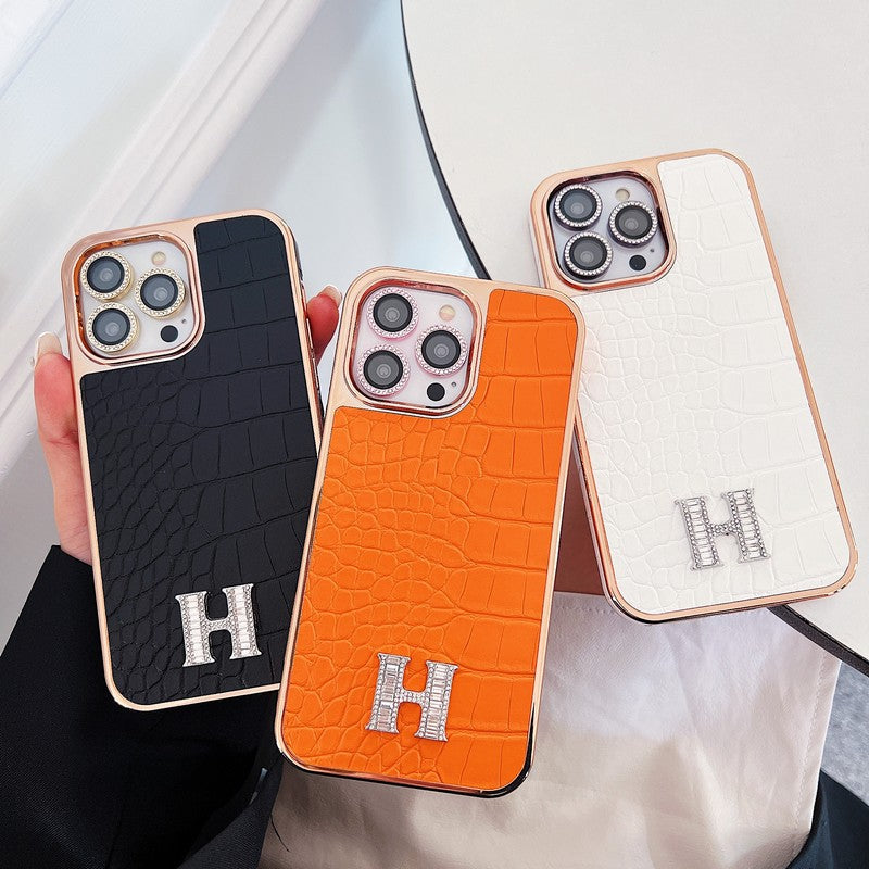 Herm Diamond Logo Rose Gold iPhone Case - Bestocase