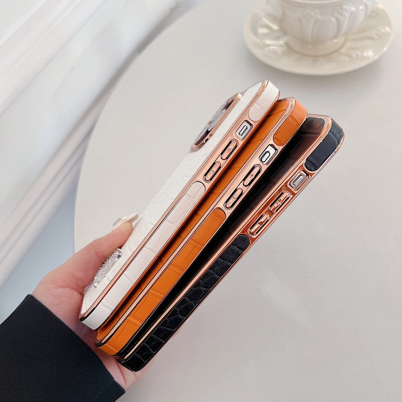 Herm Diamond Logo Rose Gold iPhone Case - Bestocase