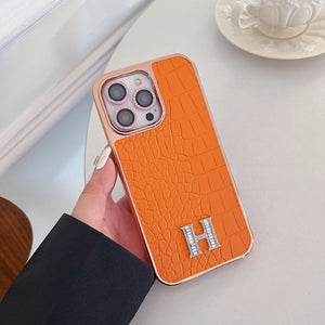 Herm Diamond Logo Rose Gold iPhone Case - Bestocase