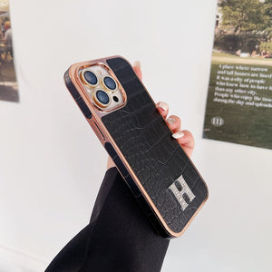 Herm Diamond Logo Rose Gold iPhone Case - Bestocase