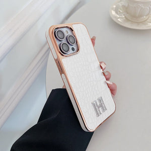 Herm Diamond Logo Rose Gold iPhone Case - Bestocase