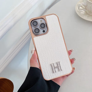 Herm Diamond Logo Rose Gold iPhone Case - Bestocase