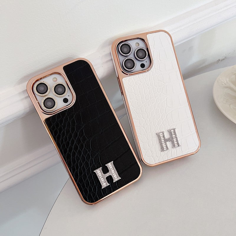 Herm Diamond Logo Rose Gold iPhone Case - Bestocase