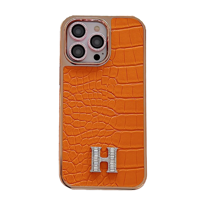 Herm Diamond Logo Rose Gold iPhone Case - Bestocase