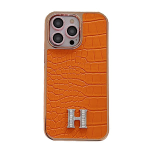 Herm Diamond Logo Rose Gold iPhone Case - Bestocase