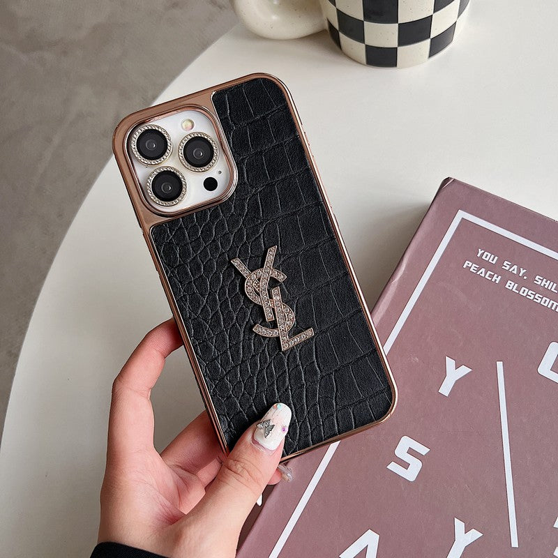Saint Color Leather Rose Gold iPhone Case - Bestocase