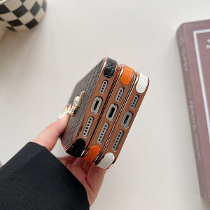 Saint Color Leather Rose Gold iPhone Case - Bestocase