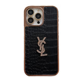 Saint Color Leather Rose Gold iPhone Case - Bestocase