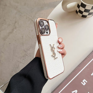 Saint Color Leather Rose Gold iPhone Case - Bestocase