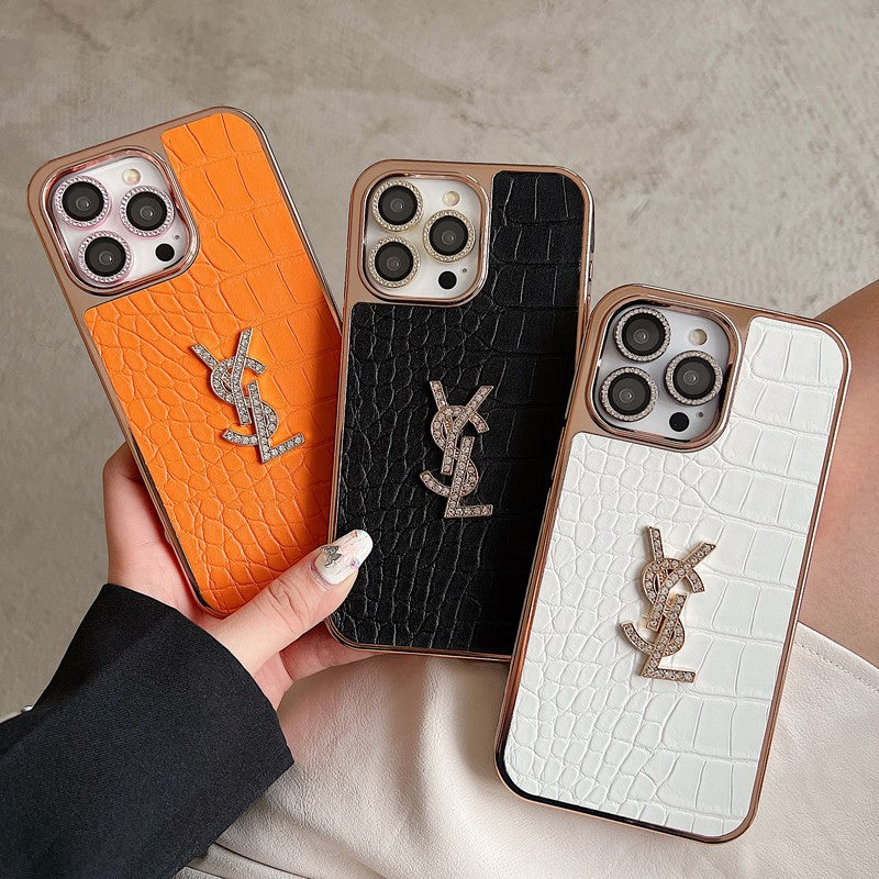 Saint Color Leather Rose Gold iPhone Case - Bestocase