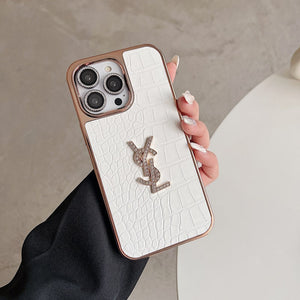 Saint Color Leather Rose Gold iPhone Case - Bestocase