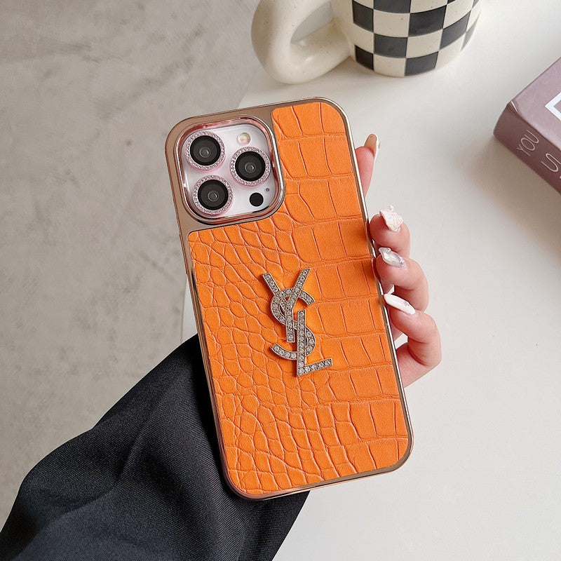 Saint Color Leather Rose Gold iPhone Case - Bestocase