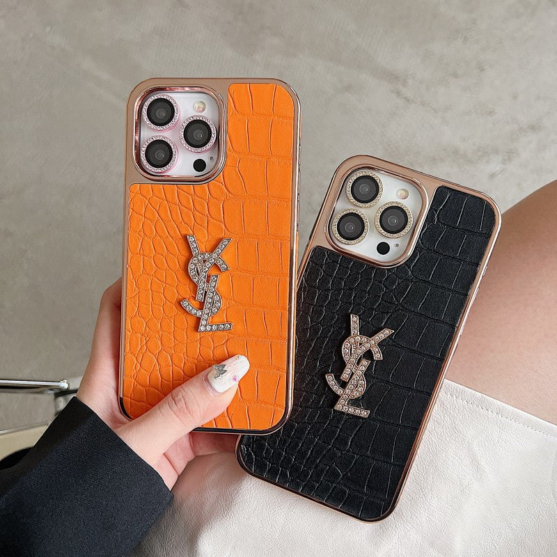 Saint Color Leather Rose Gold iPhone Case - Bestocase