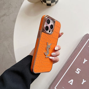 Saint Color Leather Rose Gold iPhone Case - Bestocase