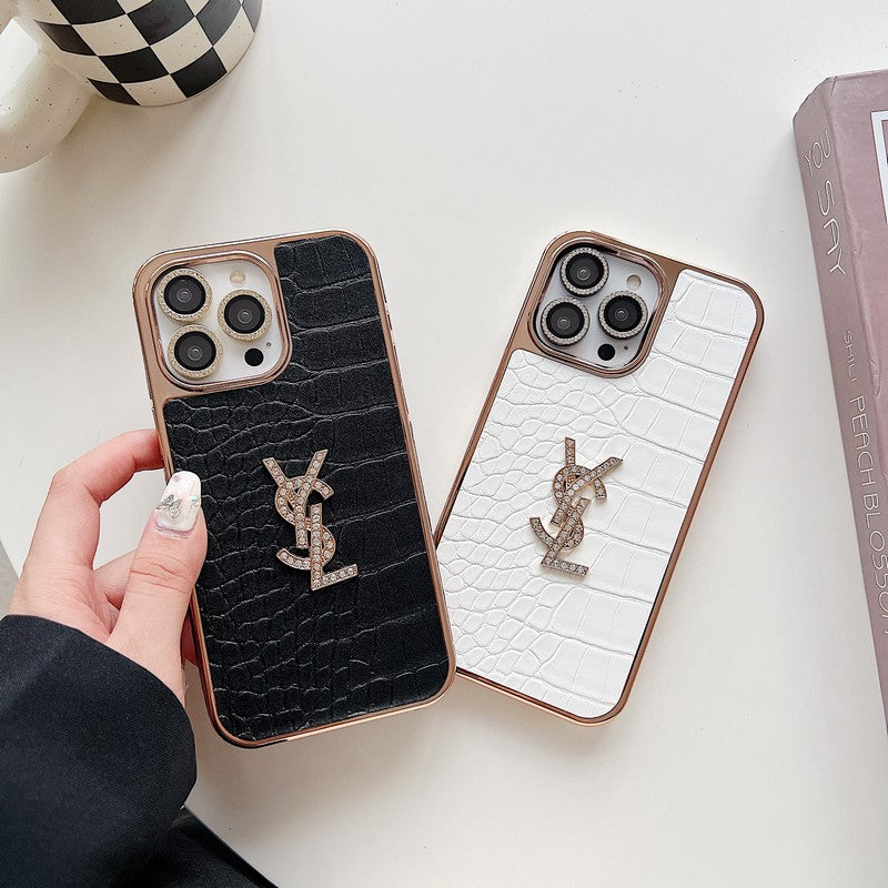 Saint Color Leather Rose Gold iPhone Case - Bestocase