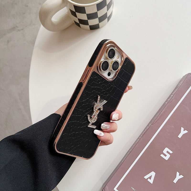 Saint Color Leather Rose Gold iPhone Case - Bestocase