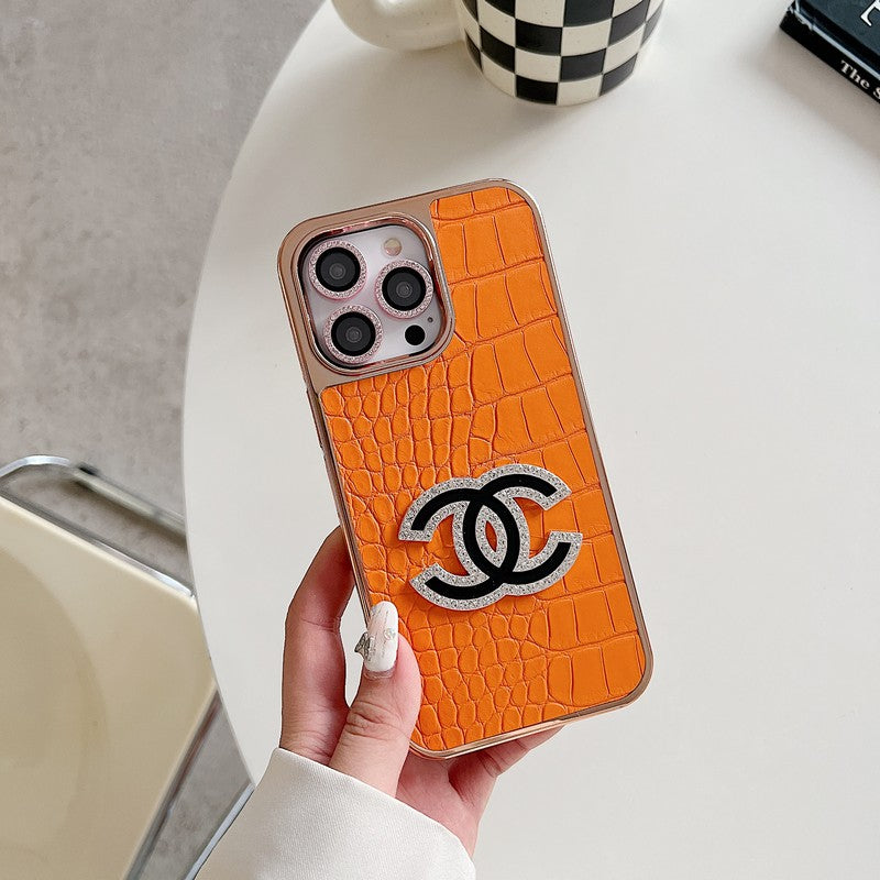 CC Diamond Logo Rose Gold iPhone Case - Bestocase