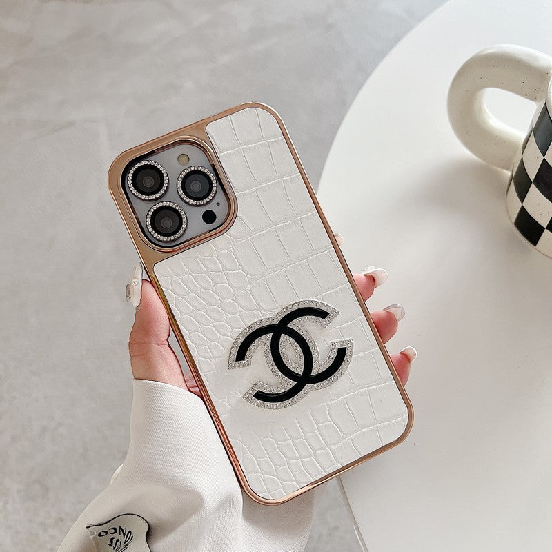 CC Diamond Logo Rose Gold iPhone Case - Bestocase
