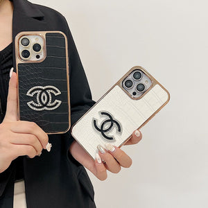CC Diamond Logo Rose Gold iPhone Case - Bestocase
