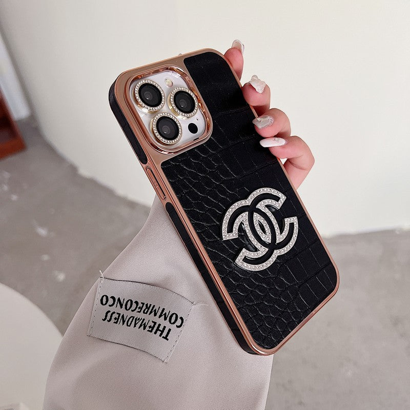 CC Diamond Logo Rose Gold iPhone Case - Bestocase