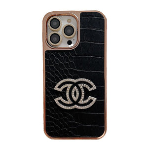 CC Diamond Logo Rose Gold iPhone Case - Bestocase