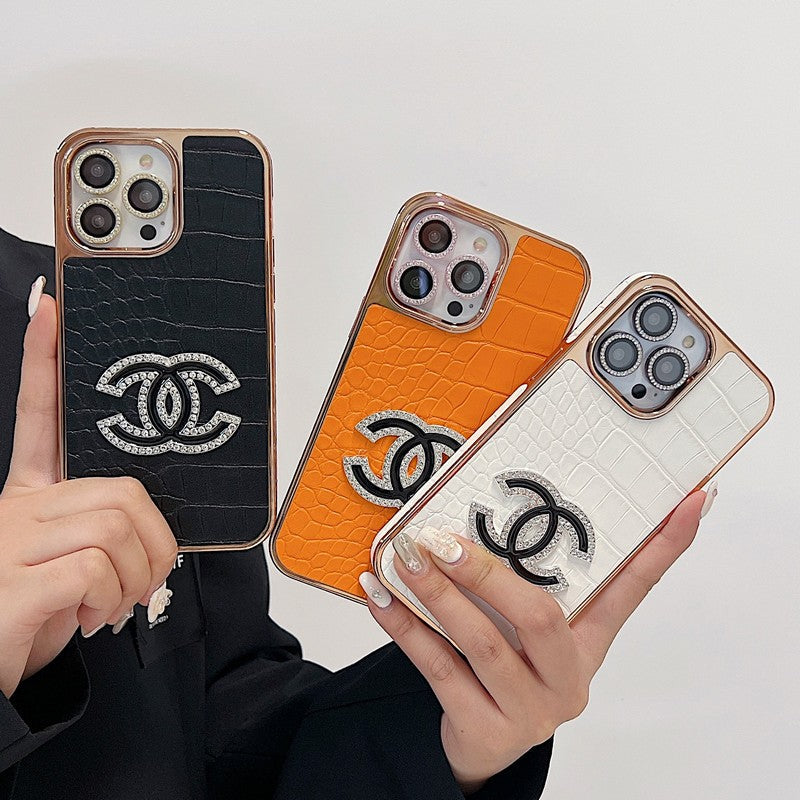 CC Diamond Logo Rose Gold iPhone Case - Bestocase