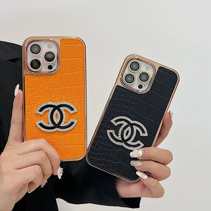 CC Diamond Logo Rose Gold iPhone Case - Bestocase