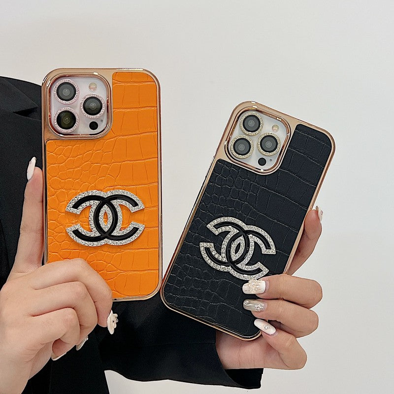CC Diamond Logo Rose Gold iPhone Case - Bestocase