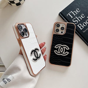 CC Diamond Logo Rose Gold iPhone Case - Bestocase