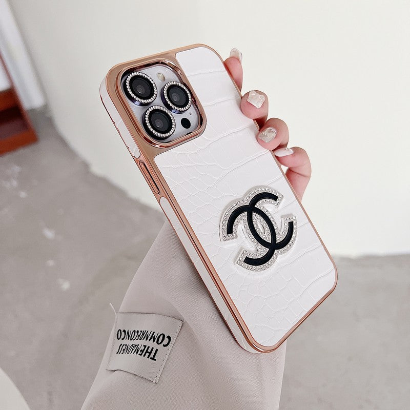 CC Diamond Logo Rose Gold iPhone Case - Bestocase